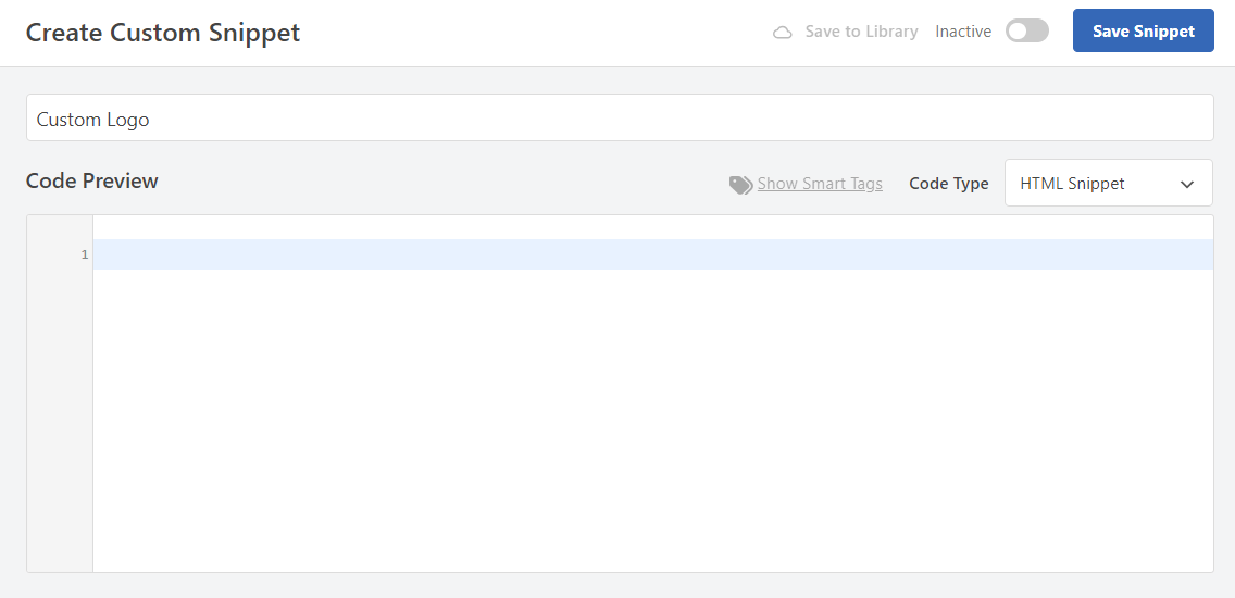 Creating a custom snippet with WPCode