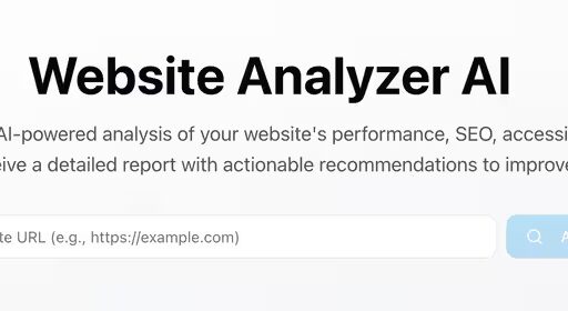Website Optimization Tools : Website Analyzer AI
