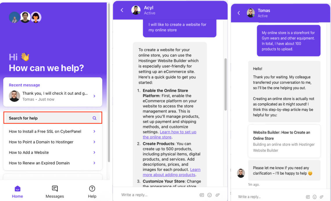 Hostinger Customer Support