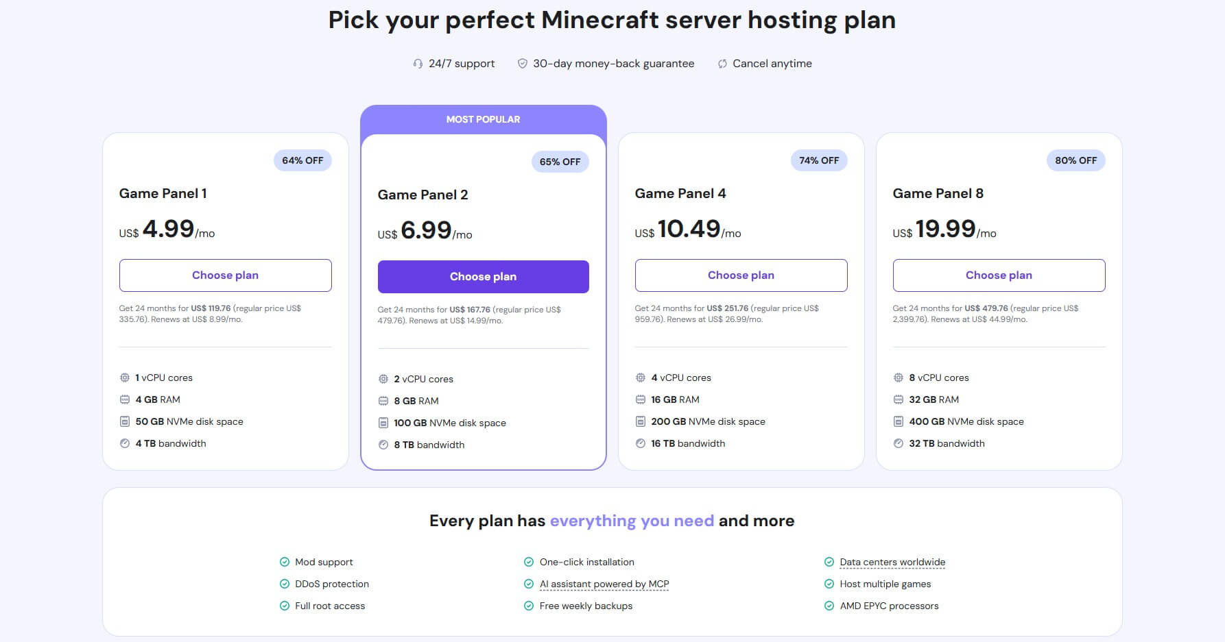 Hostinger Minecraft Hosting Price