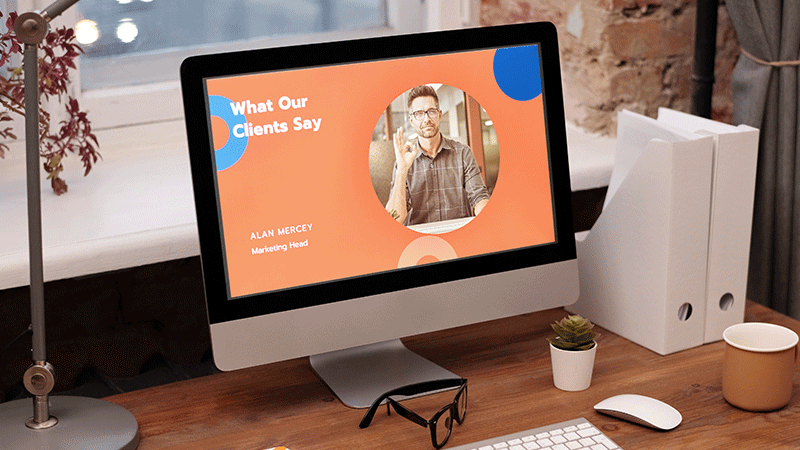 desktop computer on a table