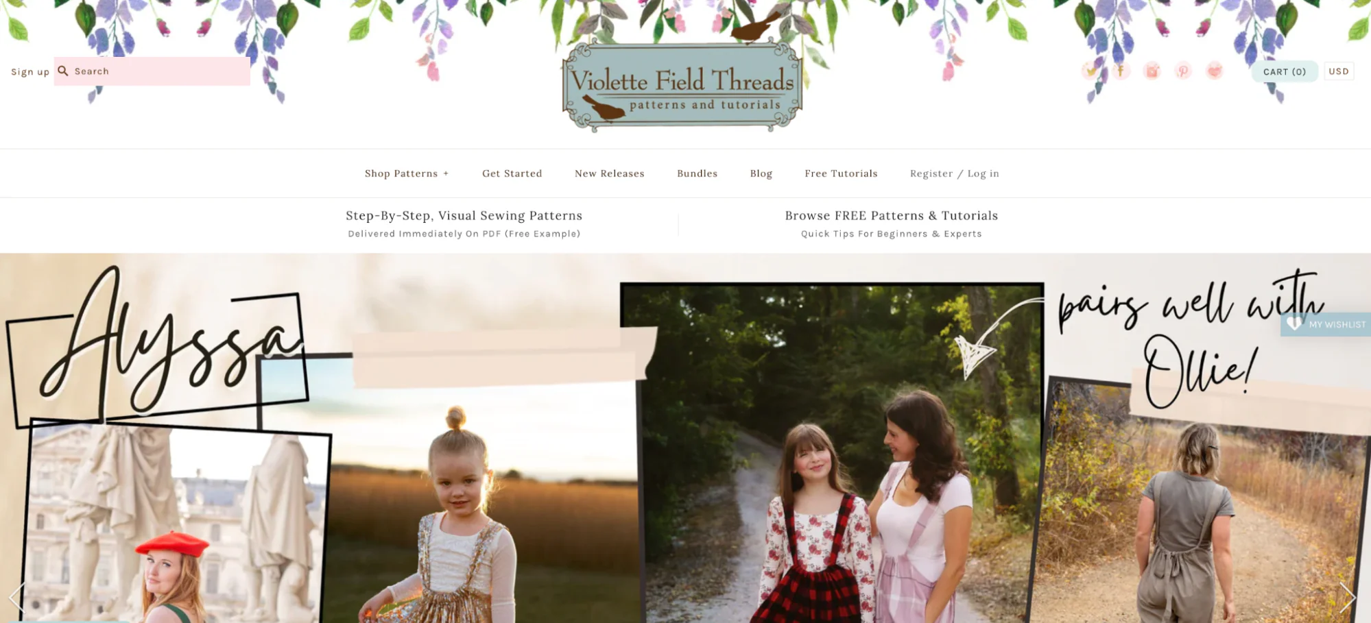 lifestyle images of women and girls wearing clothes you can create with the website's patterns