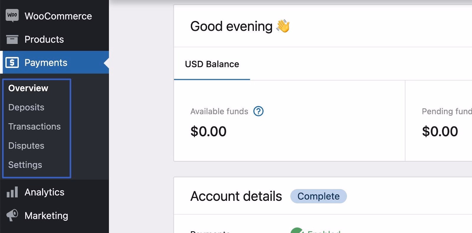 How to set up WooCommerce Payments with additional settings.