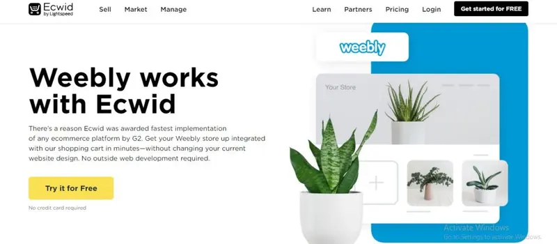 Weebly e-Commerce