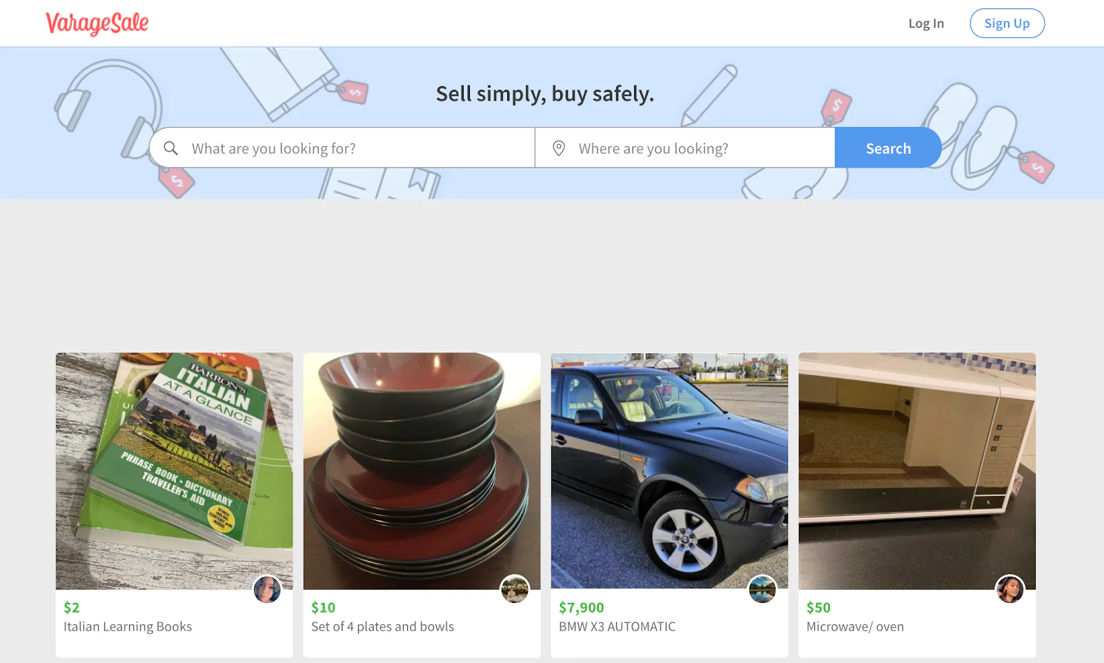 VarageSale's manual ID confirmation process helps reduce fraud.