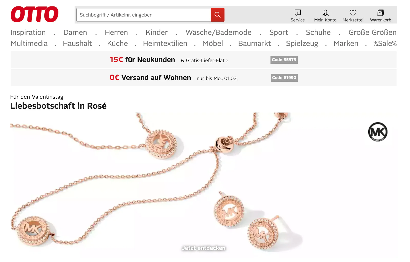 Rose gold pendants inscribed with the letters