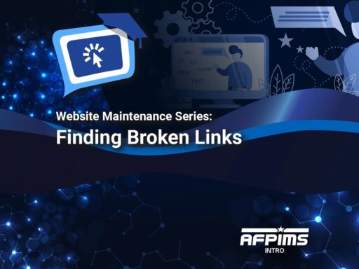 DVIDS - Video - Website Maintenance Series: Finding Broken Links