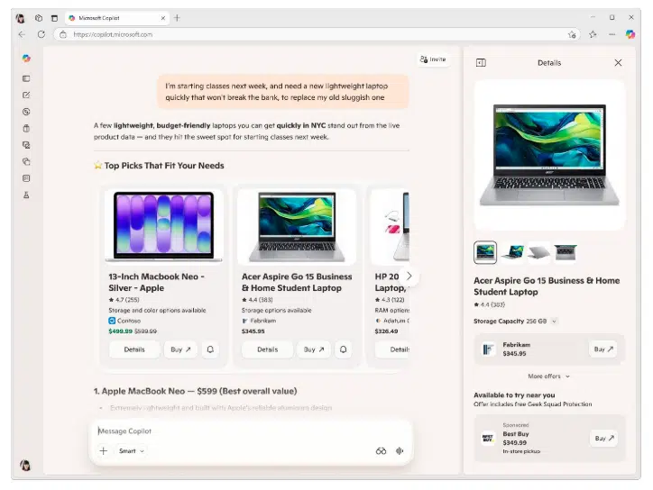Microsoft Copilot Checkout