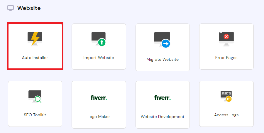 WordPress auto-installer in hPanel
